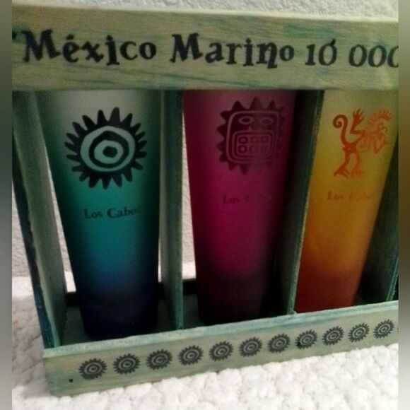 Vintage Los Cabos Ombre Shot Glass Set - Sun Design Collectible” - Picture 6 of 8